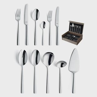 Amefa - Moderno 78-delige Bestekset 12 Personen Hoogglans - in luxe kist