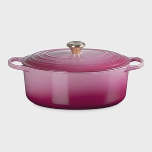 Le Creuset - Braadpan Ovaal in Geëmailleerd Gietijzer - Berry - 31 cm