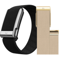 WHOOP MG Life Zwart Abonnement 1 Jaar + WHOOP MG SuperKnit Luxe Band Donkerblauw
