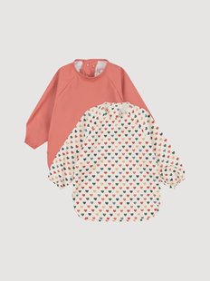 Slabbetjes Faded Rose met mouwen, 2-delig