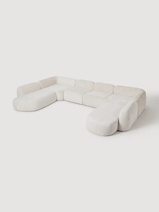 XL modulaire bank Wolke van teddy boucl&eacute;