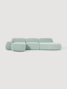 Modulaire hoekbank Wolke (4-zits) met chaise longue