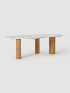 Marmeren eettafel Naruto in organische vorm, in verschillende formaten