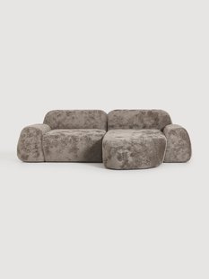 Modulaire teddy-boucl&eacute; hoekbank Wolke (3-zits)
