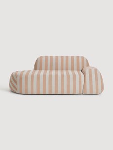 Gestreepte bank Wolke (2-zits) met chaise longue