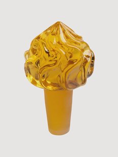 Handgemaakte wijnstopper Whip van borosilicaatglas