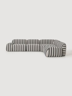 Modulaire gestreepte hoekbank Wolke (4-zits)