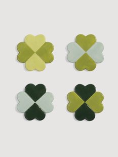 Handgemaakte onderzetters Lucky, 4 stuks