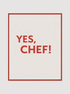 Handgemaakte ingelijste digitale print Yes, Chef