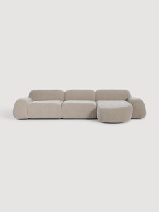 Modulaire teddy-hoekbank Wolke (4-zits)