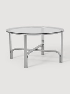 Ronde eettafel Neil met glazen tafelblad, in verschillende formaten