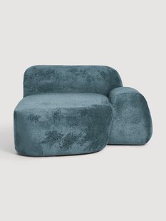 Teddy boucl&eacute; chaise-hoekmodule Wolke