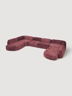 XL modulaire bank Wolke van teddy boucl&eacute;