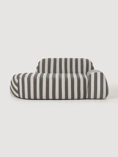 Gestreepte bank Wolke (2-zits) met chaise longue