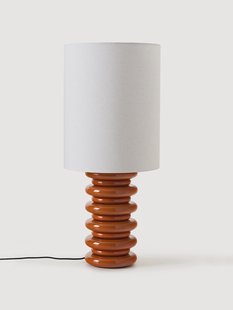 Grote tafellamp Nicolas met houten voet