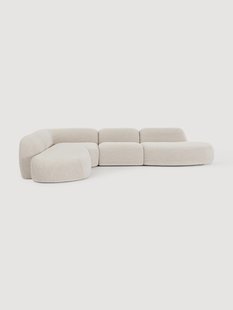 Modulaire boucl&eacute; XL hoekbank Wolke met chaise longue