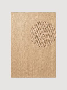 Handgeweven juten vloerkleed Mirabelle