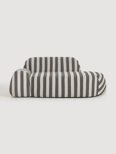 Gestreepte bank Wolke (2-zits) met chaise longue