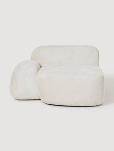 Teddy boucl&eacute; chaise-hoekmodule Wolke