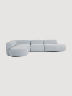 Modulaire boucl&eacute; XL hoekbank Wolke met chaise longue