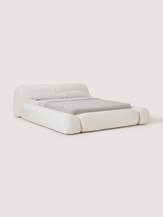 Gestoffeerd teddy boucl&eacute; bed Wolke