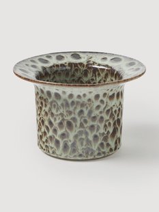 Handgemaakte plantenbak Balou met reactief glazuur, H 10 cm