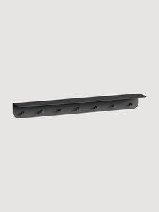 Metalen wandrek Malou met haken en hoedenplank
