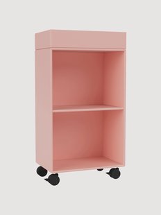 Handgemaakte badkamerkast Preppy met wielen