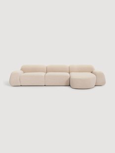 Modulaire boucl&eacute; hoekbank Wolke (4-zits)