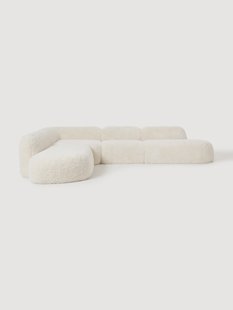 XL modulaire teddy-hoekbank Wolke (4-zits) met chaise longue