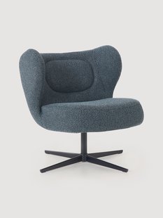 Boucl&eacute; draaibare loungefauteuil Ines