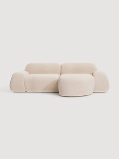 Modulaire boucl&eacute; hoekbank Wolke (3-zits)