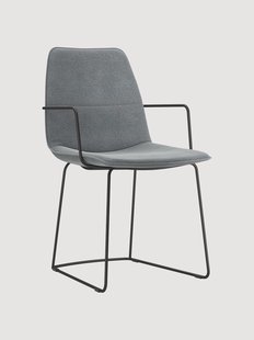 Armstoel freistil117 met bekleding, grafietgrijs