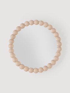 Ronde wandspiegel Ayu met essenhouten lijst