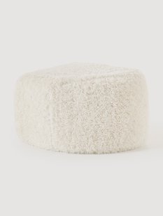 Ovale teddy ottoman Wolke
