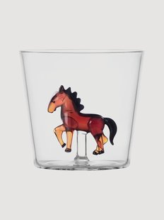 Handgemaakte borosilicate tumbler Horse