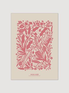 Ingelijste print Salmon Rose Garden