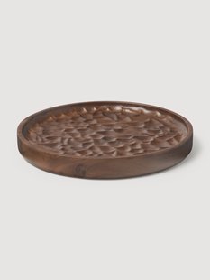 Decoratief dienblad Camila van acaciahout, &Oslash; 25 cm