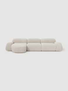 Modulaire boucl&eacute; hoekbank Wolke (4-zits)