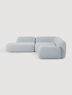 Modulaire boucl&eacute; hoekbank Wolke (4-zits) met chaise longue