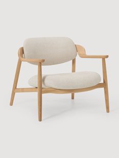 Loungefauteuil Rae van eikenhout