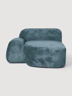 Teddy boucl&eacute; chaise-hoekmodule Wolke