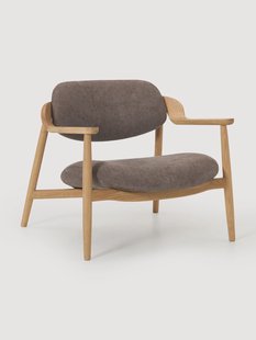 Loungefauteuil Rae van eikenhout