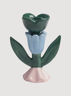 Handbeschilderde kandelaar Blume
