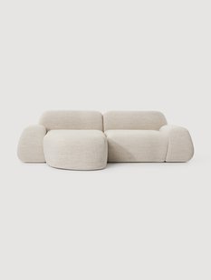 Modulaire boucl&eacute; hoekbank Wolke (3-zits)