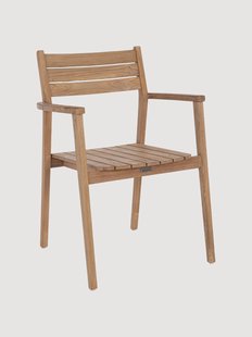 Stapelbare tuistoelen Adriel van teakhout, 2 stuks