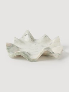Handgemaakt decoratief dienblad Gaia van marmer, &Oslash; 40 cm