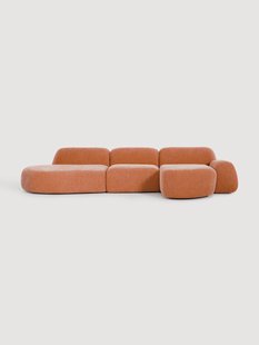 Modulaire hoekbank Wolke (4-zits) met chaise longue