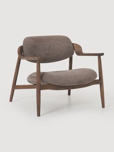 Loungefauteuil Rae van eikenhout