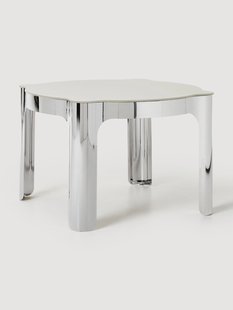 Ronde eettafel Georgia met glazen tafelblad, &Oslash; 110 cm
